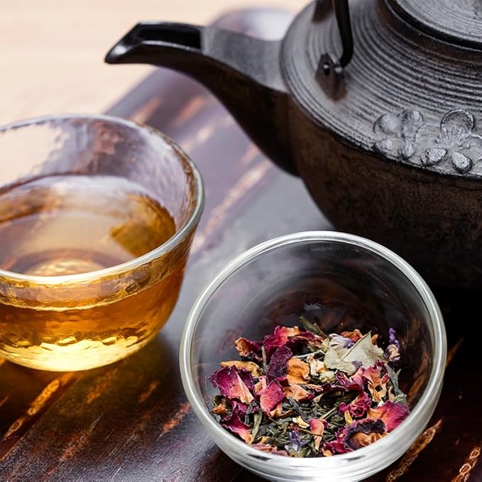 Palais des Thés - Geisha Flower Green Tea & Cherry Blossom - Premium Tea Bags, Serves 20 Cups