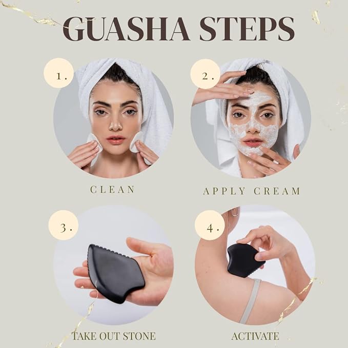 Gua Sha Facial Massage Tools, BianStone Traditional Face & Body Massage Tool, Lymphatic Drainage Face Sculpting Tool, The Newly Upgraded Unique Tooth Edge
