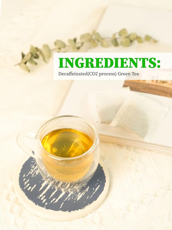 TeeLux Decaf Green Tea Bags, Pure Decaffeinated Green Tea, Super Antioxidant, Hot & Iced Tea, 200 Count