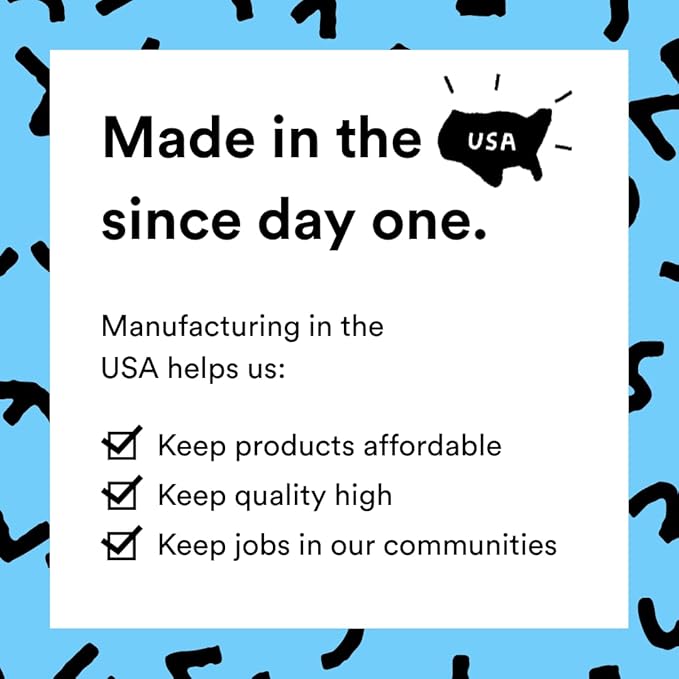 Boie USA Flat Body Scrubber - Soft Silicone-Like Exfoliating Shower Scrubber & Body Cleansing Brush - Stick-to-Wall Loofah Replacement - Antimicrobial Exfoliator for All Skin Types (Blue)