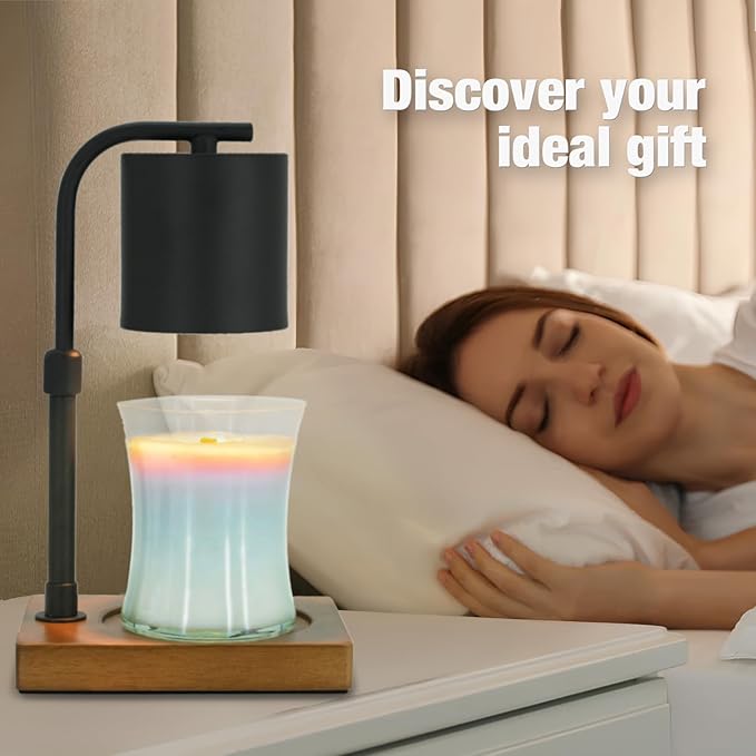 Candle Warmer Lamp Timer - Electric Adjustable Candle Lamp Warmer, Birthday Gifts for Women, for Mom, House Warming Gifts New Home, Candle Warmer for Jar Candles with 2 Bulb