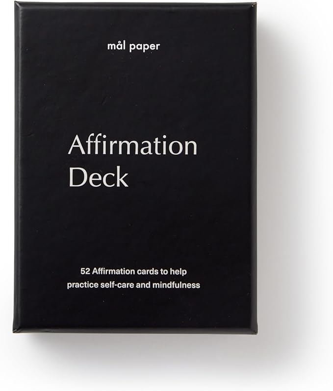 Mal Paper Affirmation Card Deck - 52 Pack | Great for Mindfulness Challenge, Mantras, Meditation Tools, Inspirational Cards and as a Positive Thinking Tool | Gratitude Card Gifts for Men and Women
