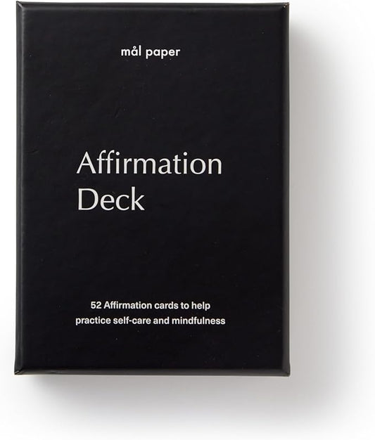 Mal Paper Affirmation Card Deck - 52 Pack | Great for Mindfulness Challenge, Mantras, Meditation Tools, Inspirational Cards and as a Positive Thinking Tool | Gratitude Card Gifts for Men and Women