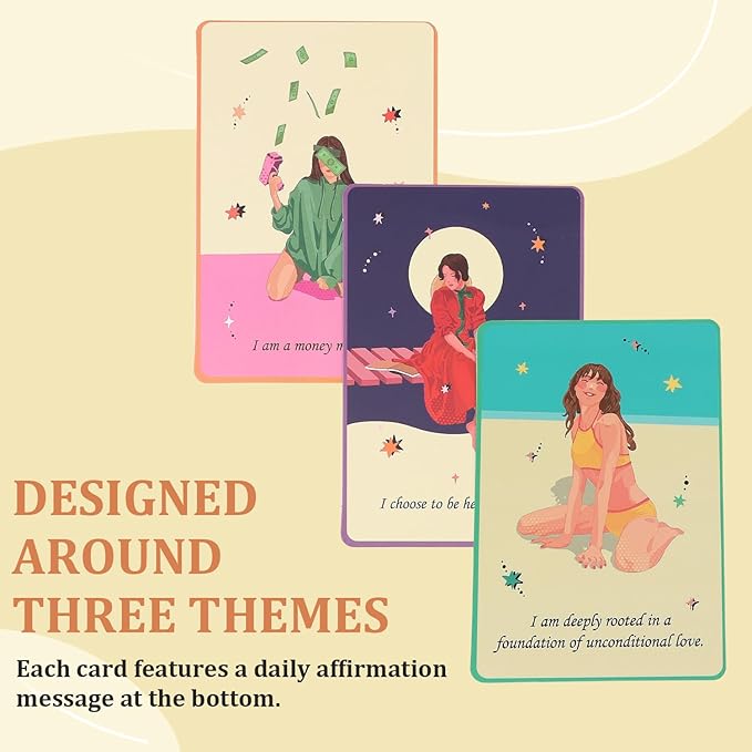 Affirmation Cards for Women – 53 Daily Motivational Cards with Display Stand | Inspirational Self-Care & Meditation Gift, Birthday Gifts for Women & Best Friends