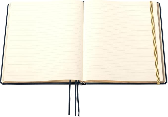 Eccolo Large Lined Journal Notebook, Flexible Cover, Writing Journal, 256 Ruled Ivory Pages, Ribbon Bookmark, Lay Flat, Desk Size for Work or School, Size 8X10, Always Believe