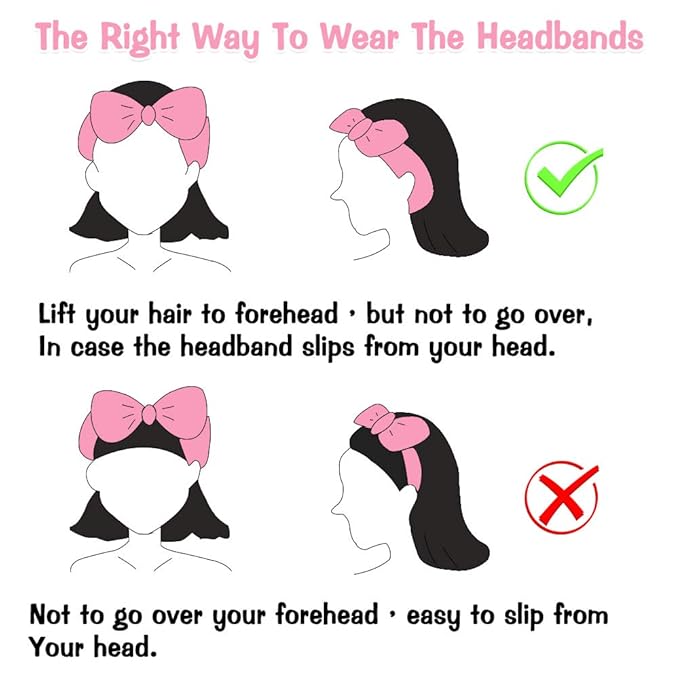 UMIKU 8 Pack Stocking Stuffers For Women Teen Girls Spa Headband for Women Facial Makeup Headband Soft Coral Fleece Bow Hair Band Party Favors for Washing Face Mask Spa Christmas Gifts For Woman Adult