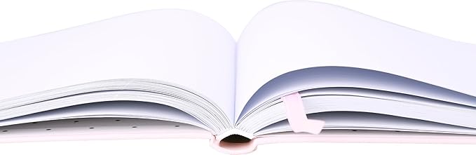 Eccolo Large Lined Journal Notebook, Flexible Cover, Writing Journal, 256 Ruled White Pages, Ribbon Bookmark, Lay Flat, Desk Size for Work or School, Beautiful & Capable (Pink, 8x10 inches)