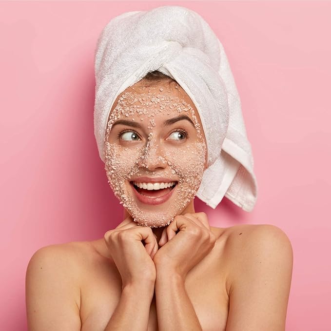 Olivia Care Pink Himalayan Bath Salts with Apricot Fig - Relieves & Relax Muscles. Exfoliate, Heal, Rejuvenate, Cleansing & Soothes Skin | Made with Natural Ingredients. Fresh Fragrance - 12 OZ