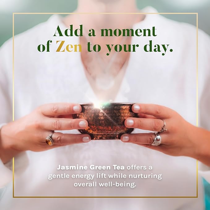 Uncle Lee’s Premium Green Tea with Jasmine Flowers, Lightly Caffeinated, 100 Count – Antioxidant-Rich Young Tea Leaves in Individually Wrapped Bags, 5.64 Oz