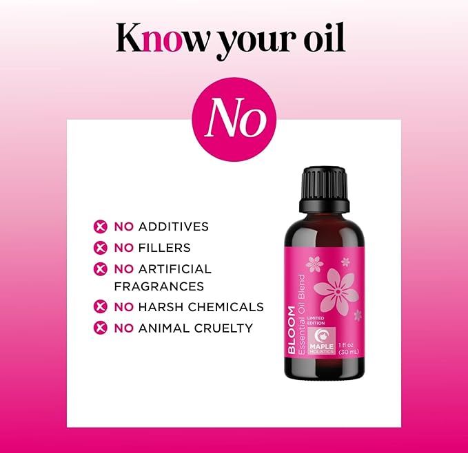 Floral Essential Oil Blend for Diffuser - Flower Essential Oil for Diffusers Baths Candles Soaps & DIYs with Pure Undiluted Jasmine Chamomile Geranium & More - Sweet Uplifting Aromatherapy Blend