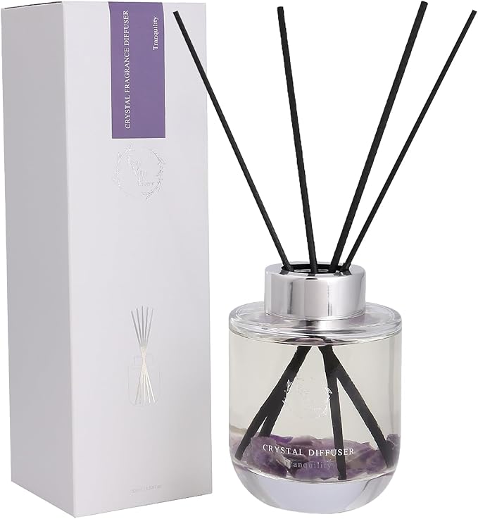 Reed Diffuser Set, Pretty Valley Home Diffuser 100Ml / 3.52 fl OZ Gift Box - Includes Reed Diffuser Sticks, Long Lasting Fragrance Oil and Glass Bottle for Office Living Room Decor (Tranquility)