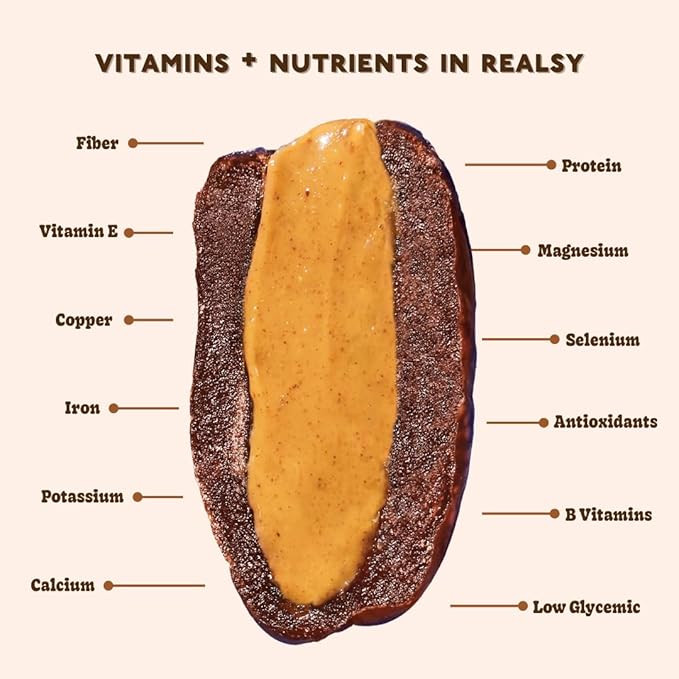 Realsy Peanut Butter Filled Medjool Dates, Organic Dates with No Sugar Added, Gluten-Free, Vegan, Good Source of Fiber, Low Glycemic Index, All Natural Healthy Snack, (10 Pack)