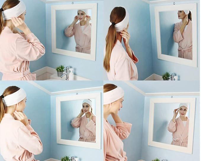 20PCS Facial Spa Headband Head Wrap Terry Cloth Headband for Washing Face Makeup Adjustable Stretch Towel with Magic Tape