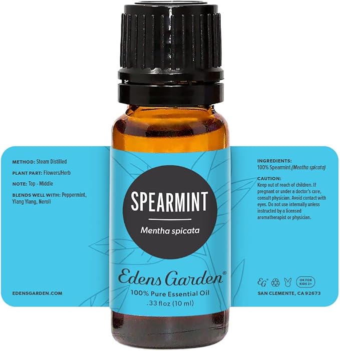 Edens Garden Spearmint Essential Oil- 100% Pure Premium Grade, Undiluted, Natural, Therapeutic, Aromatherapy, The Best for Diffuser, Candle, Laundry, Kid Safe 10 ml (.33 fl oz)