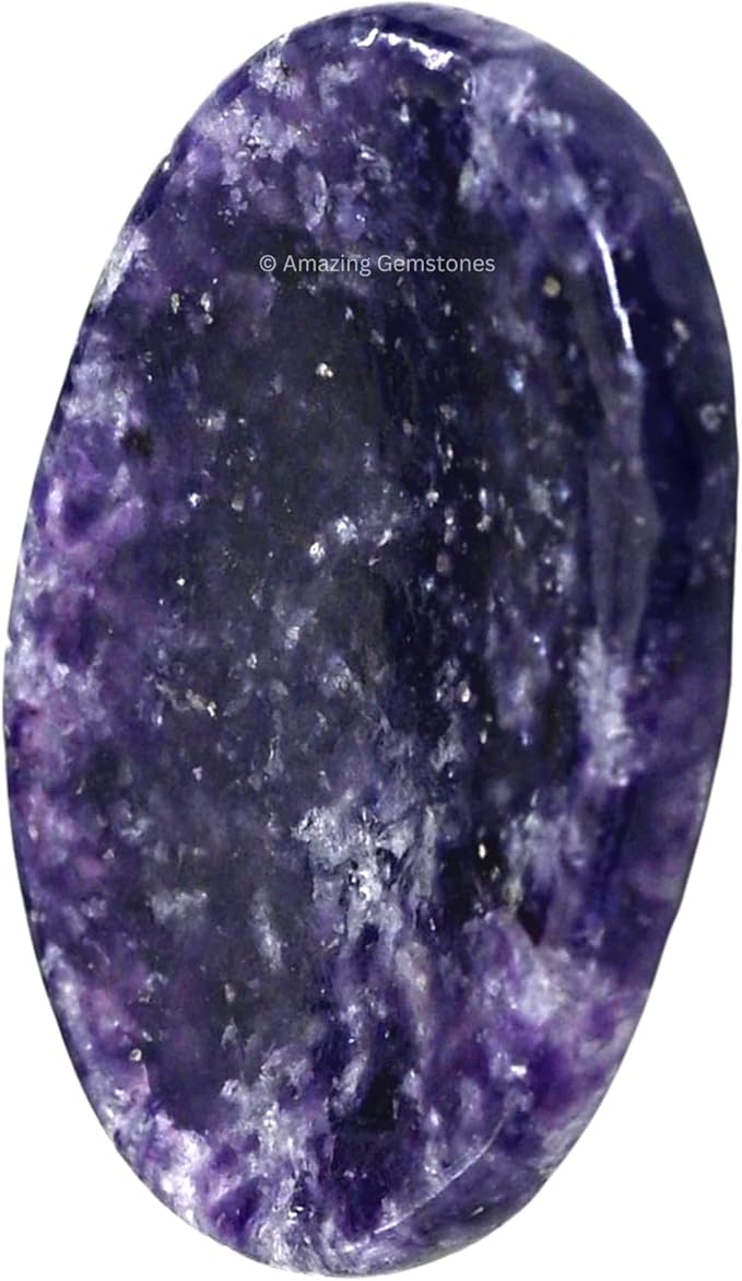 Amazing Gemstone Lepidolite Worry Stone Crystals and Healing Stones - Worry Stones for Stress Relief Gifts - Piedra Crystal Fidget for Meditation, Calming, Relaxation -