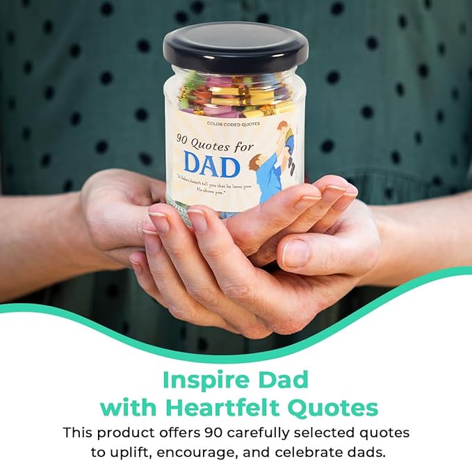 90 Messages in a Jar for Dad with NFC Keychain, Birthday Gifts for Dad, Dad Gifts from Daughter, Positive Affirmation Cards, Emotional Support Jar with Daily Affirmations for Women