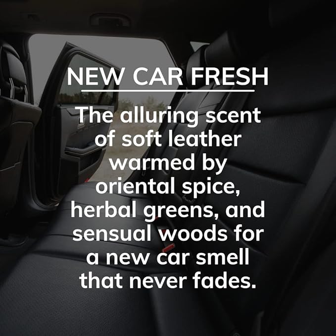 Citrus Magic On The Go Odor Absorbing Solid Air Freshener, Luxurious New Car, 8-Ounce, Pack of 3