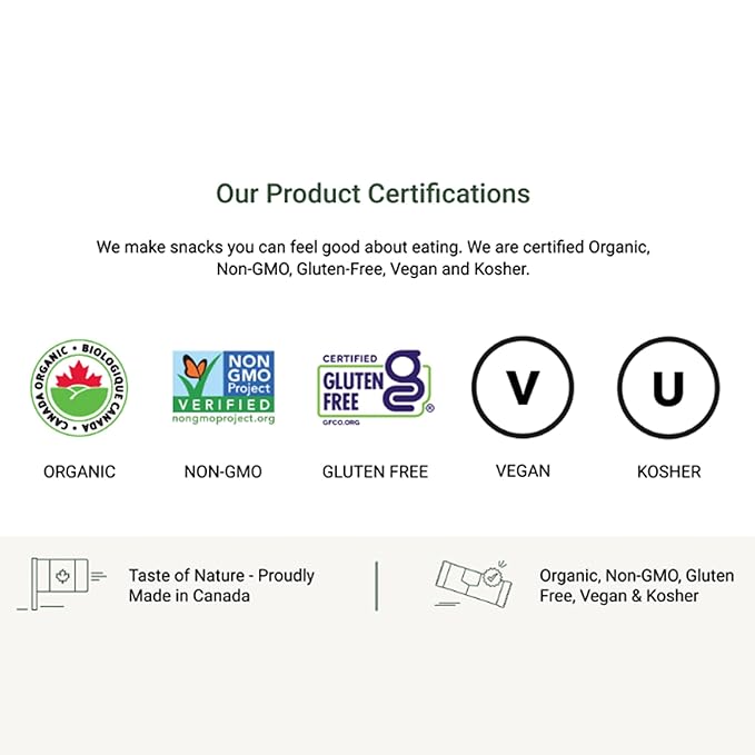 Taste of Nature - Organic 2g Sugar Chocolate Peanut - Low Sugar Snack and Breakfast Bar, High Fiber Energy Bar - 16 Count Snack Pack