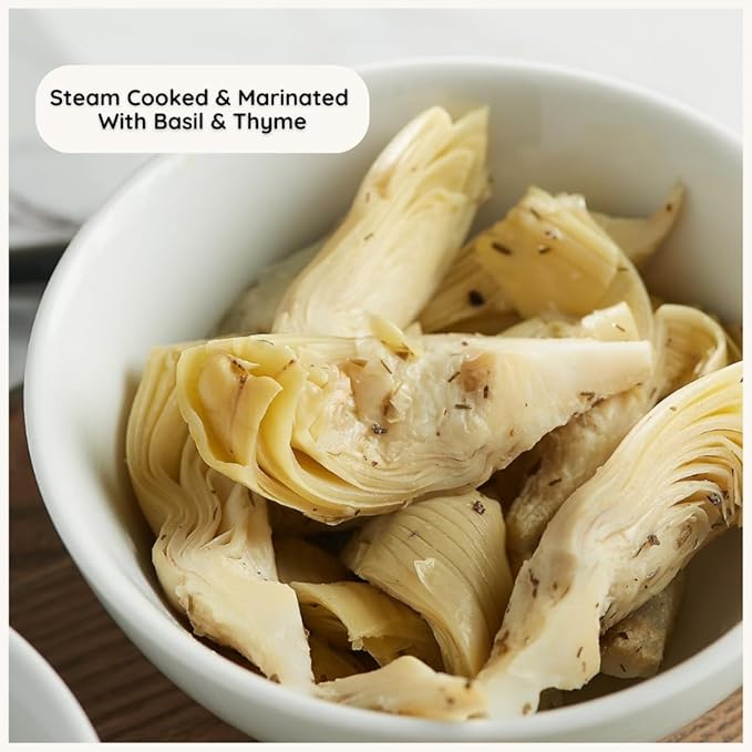 POSHI Artichoke Hearts with Basil and Thyme – Ready-to-Eat Snack Pack – Vegan, Keto, Low Carb, Gluten Free, Non-GMO (10 Pack, 1.58 oz)