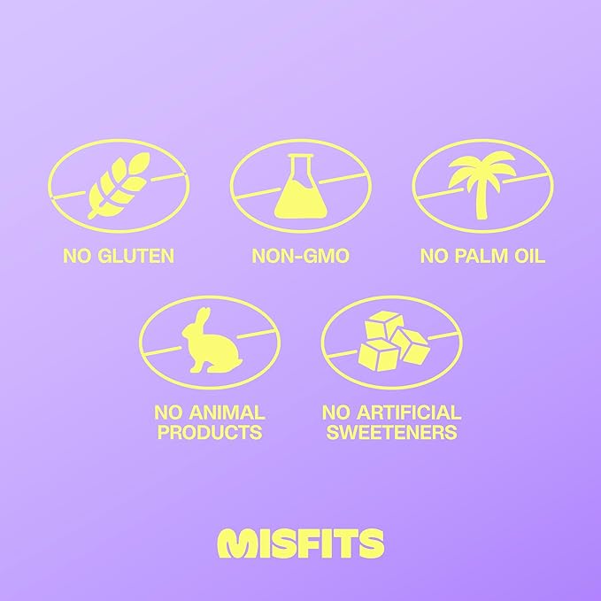 Misfits Vegan Protein Bars, Caramel Fudge - Updated Recipe | Plant Based, Low Sugar & Carb, High Fiber Snacks | Pack of 12