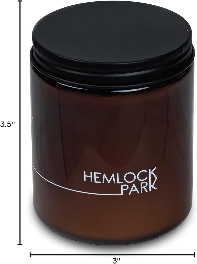Hemlock Park Crackling Wood Wick Candle Handcrafted with Natural Coconut Wax (Standard 8 oz, Sea Salt Orchid)