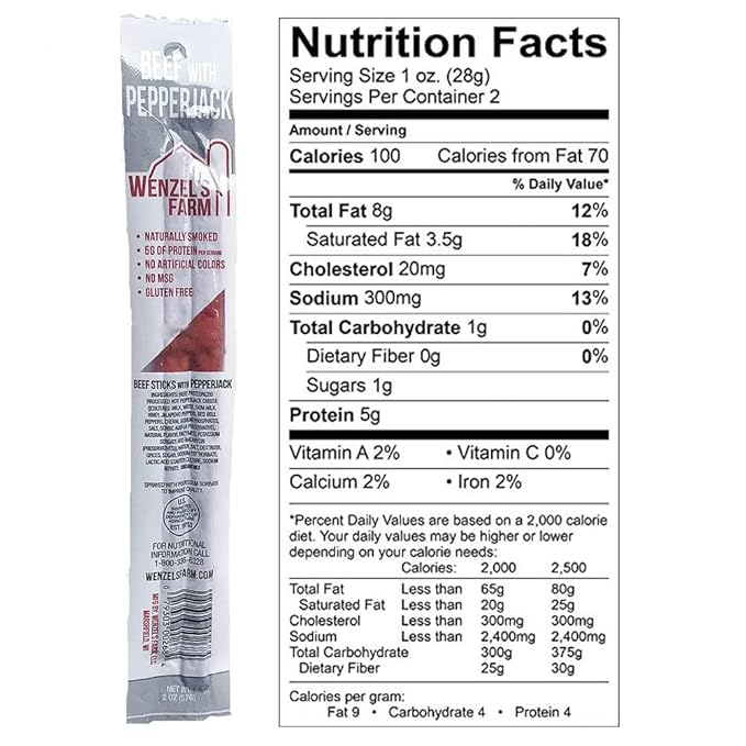 Wenzel’s Farm Variety Snack Sticks │Supports Active Lifestyles │ Flavorful, Natural Smoked │ High Protein, Low Carb │ No MSG, Fillers, Binders, Artificial Colors │ Gluten Free | 16 sticks (8 packs of 2) | New & Classic Variety