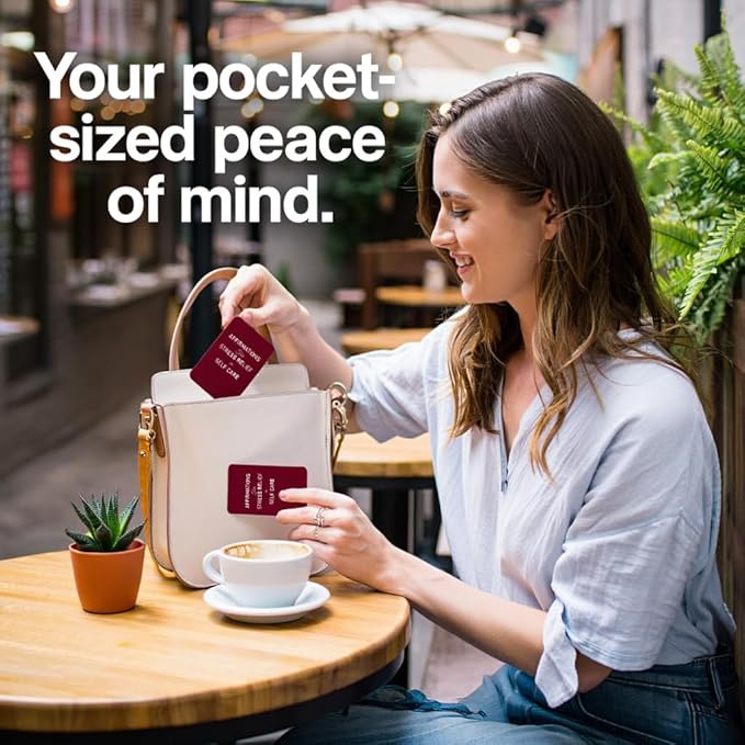 Stress Relief & Self Care Cards – Mindfulness Prompts for Anxiety Relief & Relaxation | Stress Balls Alternative | Self Care Gifts for Women,Inspirational Affirmation Cards, Stress Toys