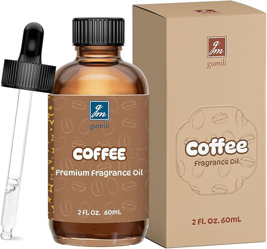 Coffee Fragrance Oil 2 Oz, Natural Scent Oil for Home Essential Oils Diffuser, Candle Making, Soap Making, DIY Body Oils, Perfume, Body Mist, Spray - Roasted Coffee Bean Scent