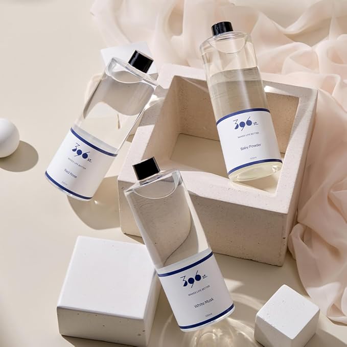 396 st. Reed Diffuser Oil Refill, Peony, 16.9oz(500ml), 10 Fiber Reed Sticks/Home Fragrance, Scented Oil Refills, Oils for Reed Diffuser, Home Décor