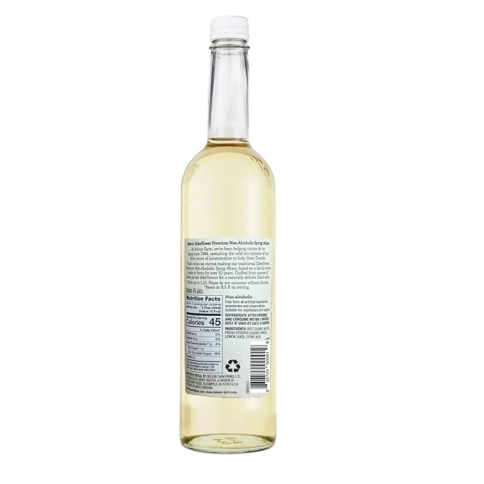 BELVOIR FRUIT FARMS Elderflower Syrup Mixer, 500ml (Pack of 1) | Refreshing Botanical Drink Mix | Perfect for Cocktails | Natural Flavor| No Preservatives| Made with Fresh Elderflowers.