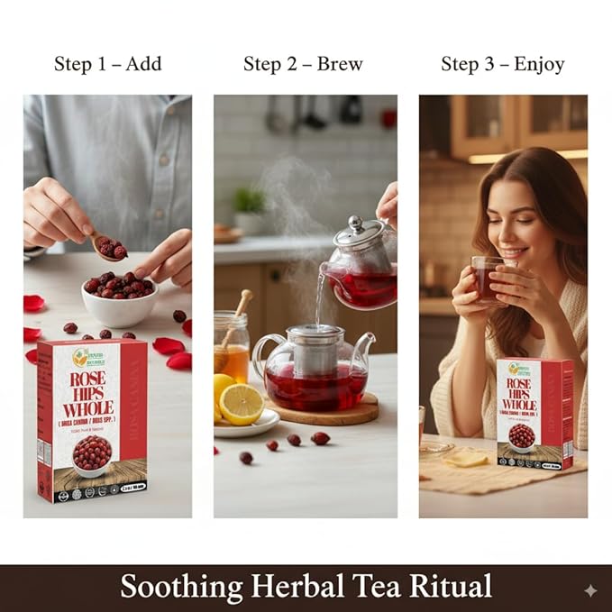 Herbs Botanica Rosehips Dried Rose Hip Herbal Tea, Homemade Sauce, Jellies, Soups, Seasoning, Syrup Vitamin C Rich 100% Naturally Dried Rosa Canina Cynorrhodon 5.30oz | Resealable Kraft Bag