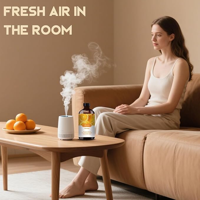 Orange Essential Oil,Roll-on Orange Oil Set (4 Fl Oz x1 + 0.33 Fl Oz x1) - 100% Natural, Diffuser, Massage, Yoga, DIY Soap and Candle Making, Fragrance Oils, Spa Care