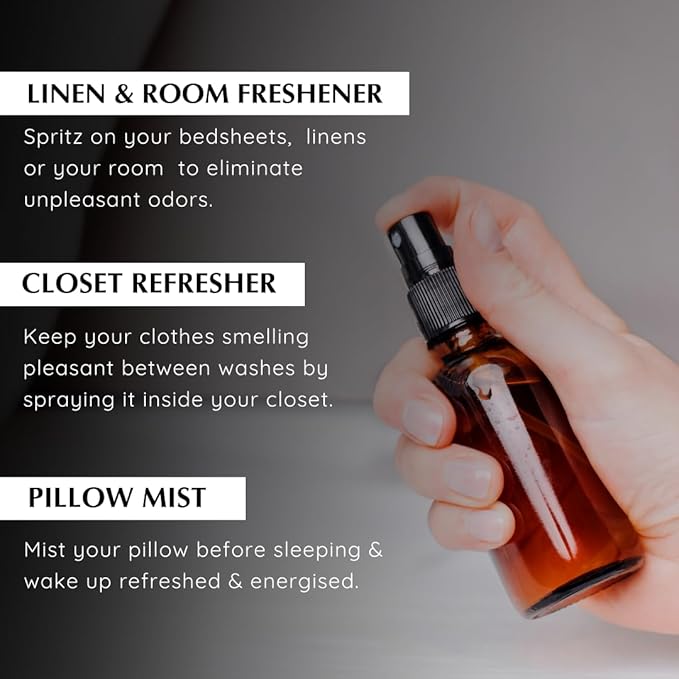Peppermint Room, Linen & Pillow Spray by Aromafume | 100ml/3.38 fl oz | with Pure Peppermint Essential Oil | Aromatherapy Spray for Relaxation, Sleep & Stress Relief | Mist for Bedding, Fabrics