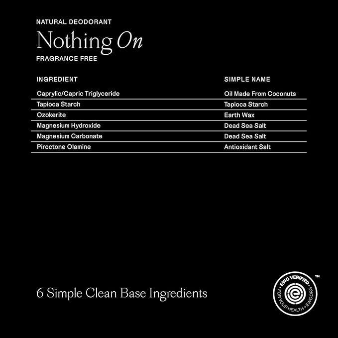 Each & Every Aluminum Free Deodorant for Men & Women - All Natural Deodorant for Sensitive Skin, EWG Verified - Clean, Baking Soda-Free, Plant-Based Fragrance, Unscented Fragrance-Free, 2.5oz