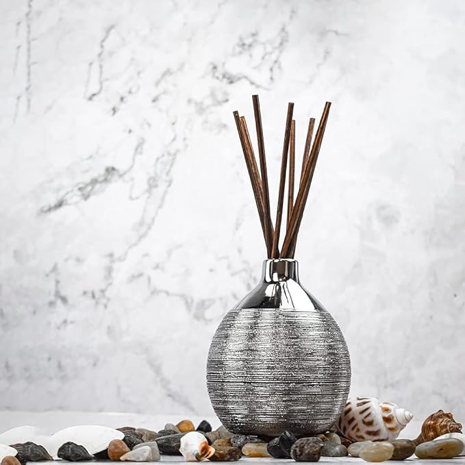 Onesky Reed Diffuser Set 3.4oz(100ml)Lemon&Jasmine&Raspberry Scented Essential Oil Diffuser for Home/Office, Fragrance Gift Set with Botanical&Cotton Sticks for LivingRoom/Bedroom/Bathroom Decoration