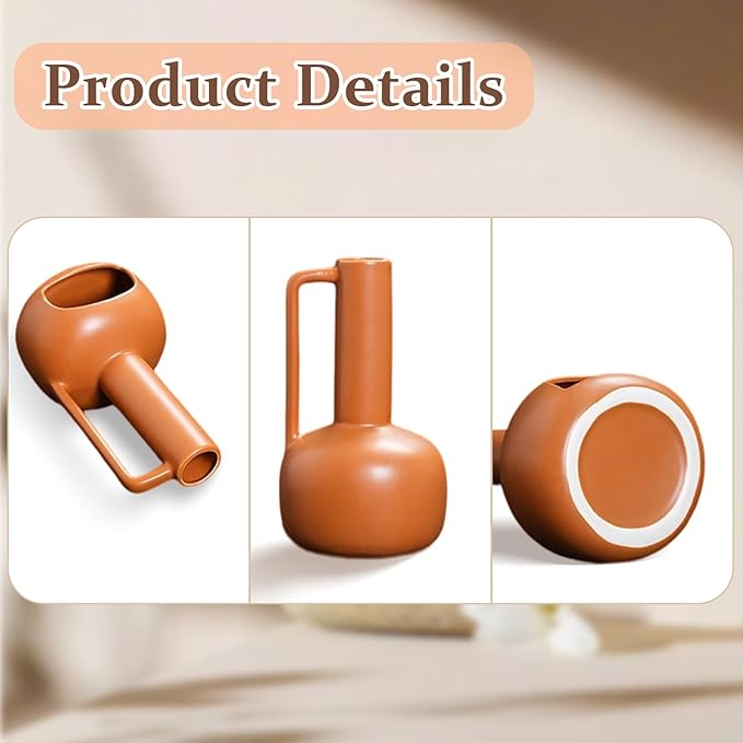 Simcat Handmade Ceramic Holder Incense Burner for Palo Santo Sticks Sage Bundles Candlestick, Suitable for Yoga Meditation Room Home Decor (Yellow)