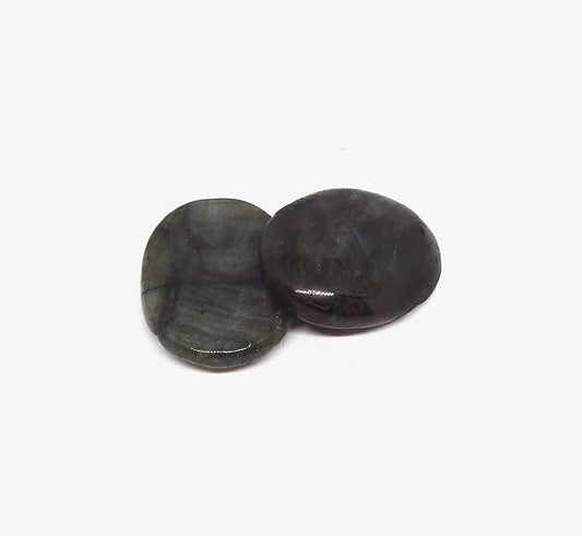 L PEDRA & CRYSTAL Worry Stone A Handheld Comfort to Ease Stress, Enhance Focus, and Promote Inner Peace (Labrodolite Worry Stone)