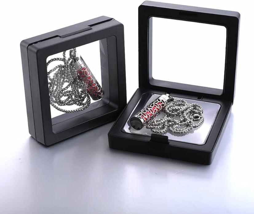 H&PY 2PCS/lot Essential Oil Necklace for Women, Aromatherapy Pendant Necklace 316L Stainless Steel Diffuser Necklace, Essential Oil Jewelry Gift for Men Women, Couple fragrance necklace