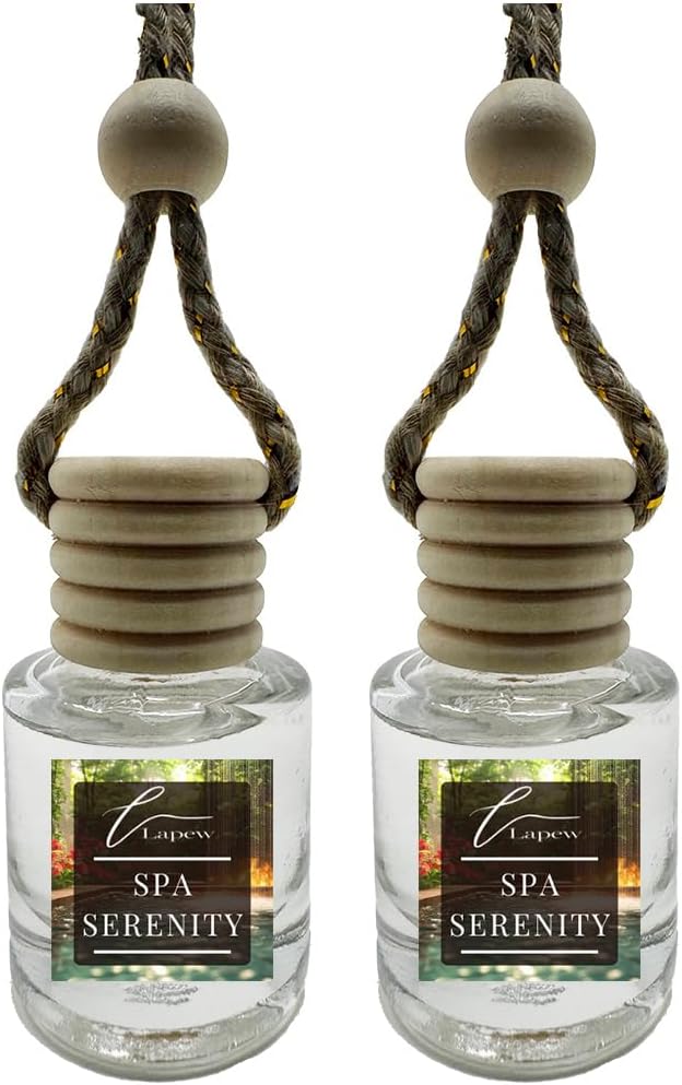Car Air Freshener Diffuser – 2 Pack Hanging Air Freshener Diffuser (.34 Oz, Spa Serenity)