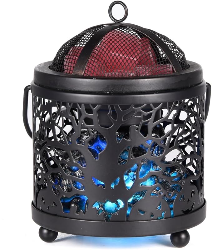Dicimi Halloween Candle Wax Warmer, Colorful Skull Aromatherapy Wax melt Warmer, Metal Electric 4-in-1 Burners for Halloween interiors, Ideal Present for Family and Friends - Ghost Tree Skulls