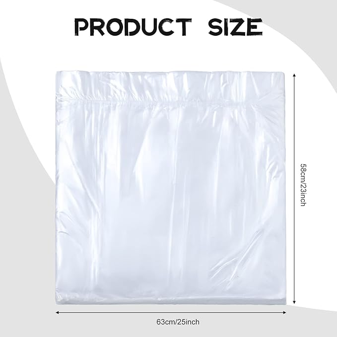 100 Pcs Disposable Foot Tub Liner Portable Bath Bags Plastic Pedicure Spa Bags Thin Large Foot Bath Liners Disposable Spa Hotel Home Use, 25 x 23 Inches