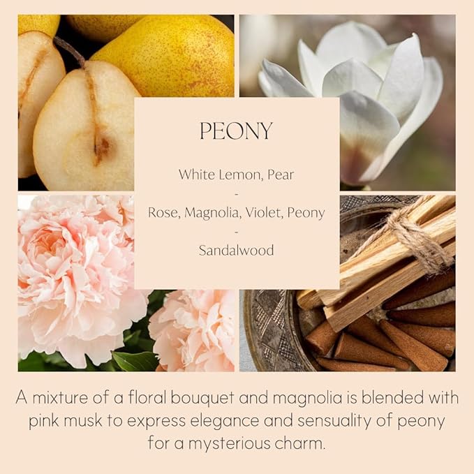 396 st. Reed Diffuser Oil Refill, Peony, 16.9oz(500ml), 10 Fiber Reed Sticks/Home Fragrance, Scented Oil Refills, Oils for Reed Diffuser, Home Décor