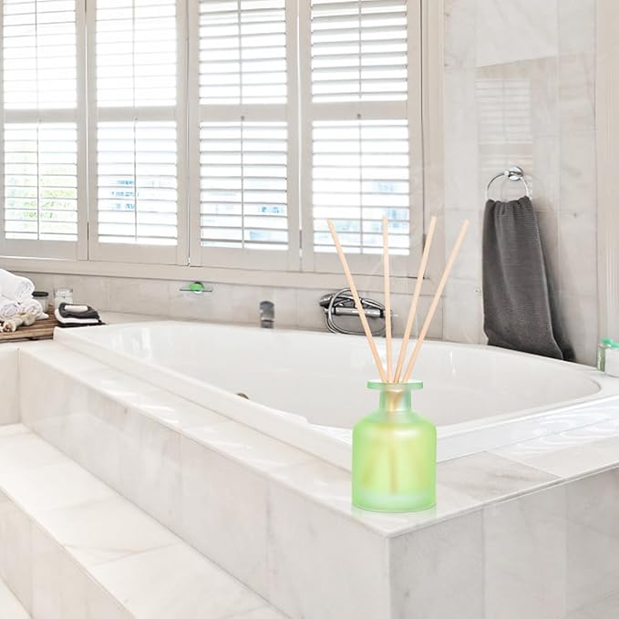 Reed Diffuser - Citrus 3.38oz (100ml) 2 Pack Essential Oil Reed Diffuser Set with 8 Sticks, Long Lasting Fragrance for Home, Bathroom, Bedroom, Room, Decor, Gifts