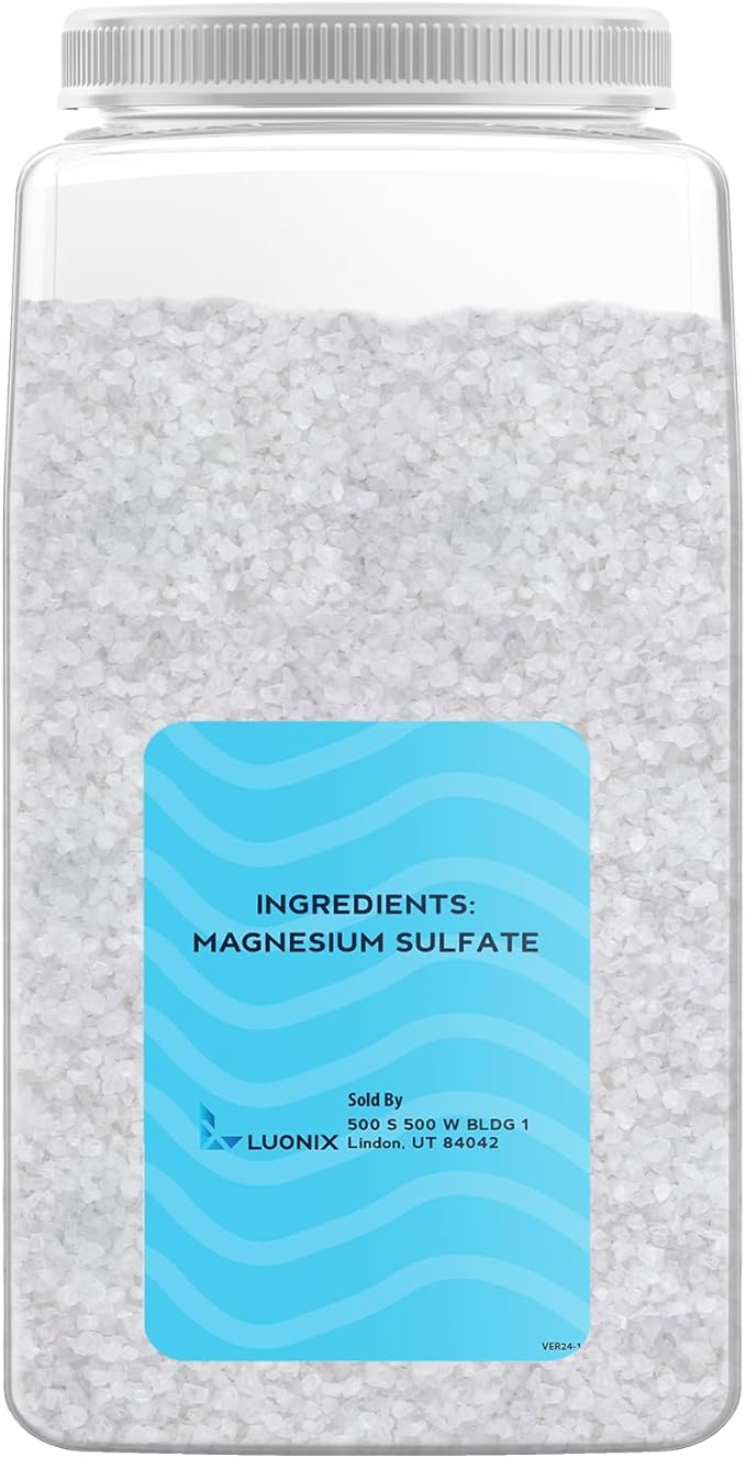 Epsom Salt, 8 lb, Bulk, Bath Soak, DIY Bath Bombs