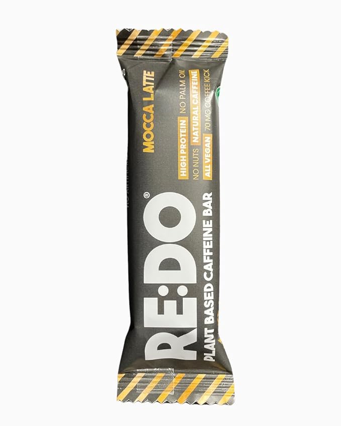 RE:DO Plant based Protein Bars I Swedish Mocca Latte 2.1oz bars I 13g Vegan Protein, Nutrition Protein Bars I High Protein Recovery Bars, No Palm oil I (9 count) (Large, Mocca latte)