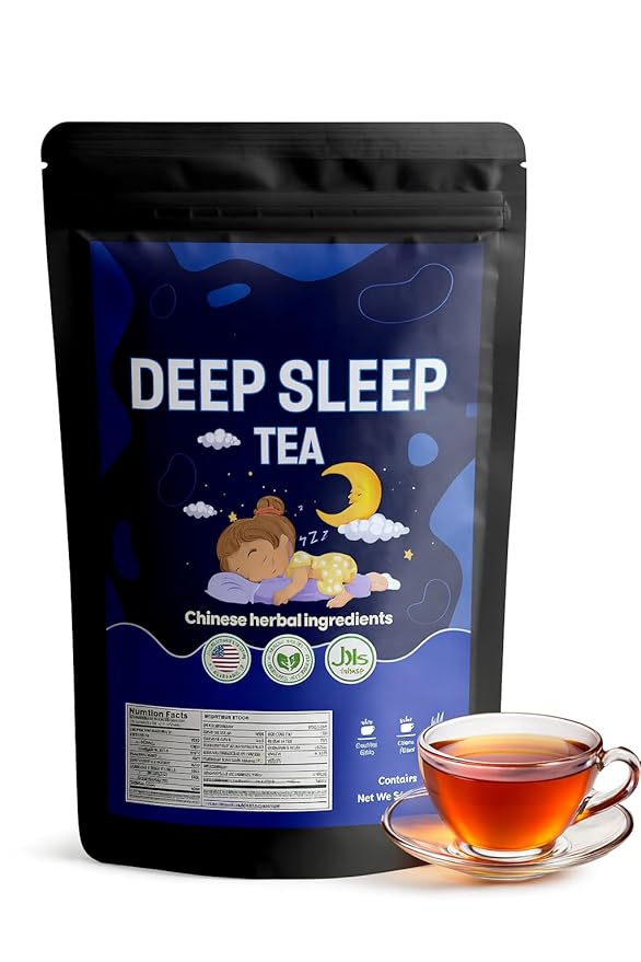 Deep Sleep Tea – Caffeine Free - Bedtime Herbal Tea for Relaxation & Stress Relief with Mulberry, Wild Jujube, Chinese Herbs – Natural Sleep Aid with no Melatonin – 30 Relaxing Tea Bags