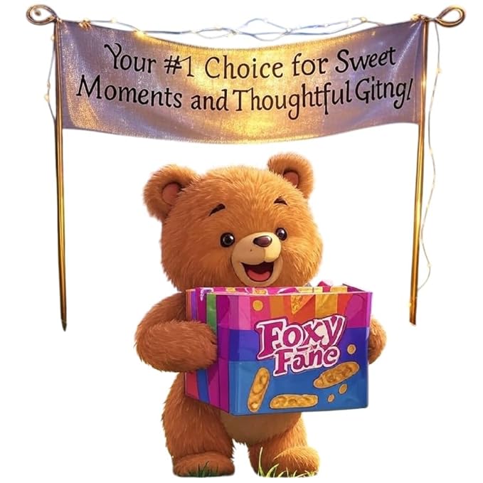 Foxy Fane 60-Count Holiday Gift Box - Assortment of 60 Healthy Snacks & Treats - Perfect Variety Pack for Back to School, Easter, Christmas & New Year’s - Great for Family, Friends, or Office Gifting