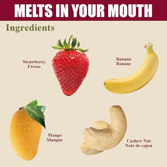 Himalayan Chef Super Reds Freeze-Dried Fruit Cashew Nut Crisps, 30g/each – 10 Pack | Mix Superfood Fruits | Healthy Snacks Packed with Multivitamins, High Fiber & Antioxidants for Energy Boost