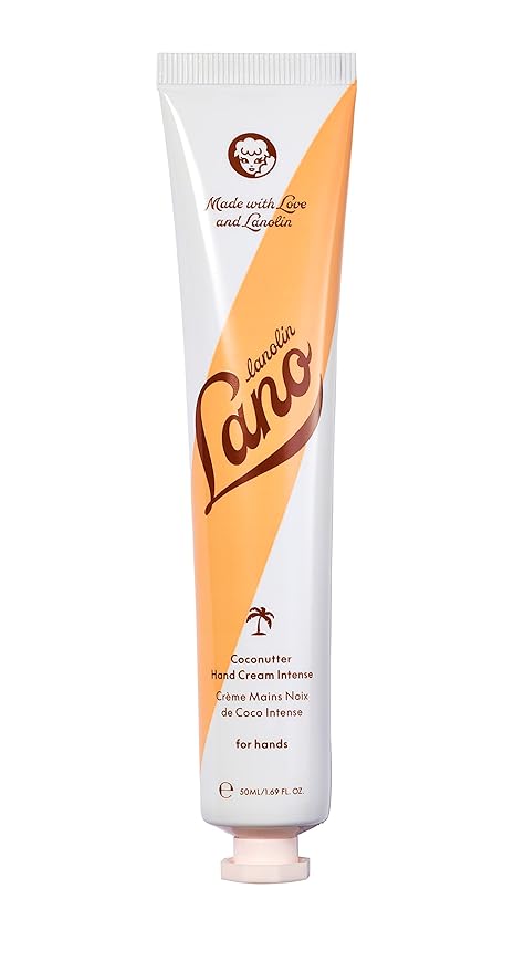 Lanolips Hand Cream - Lanolin Lotion with Coconut Oil, Shea Butter & Vitamin E - Cuticle & Hand Cream for Dry Cracked Hands - Cruelty-Free, Dermatologist Tested - Coconutter (50ml / 1.69 fl oz)