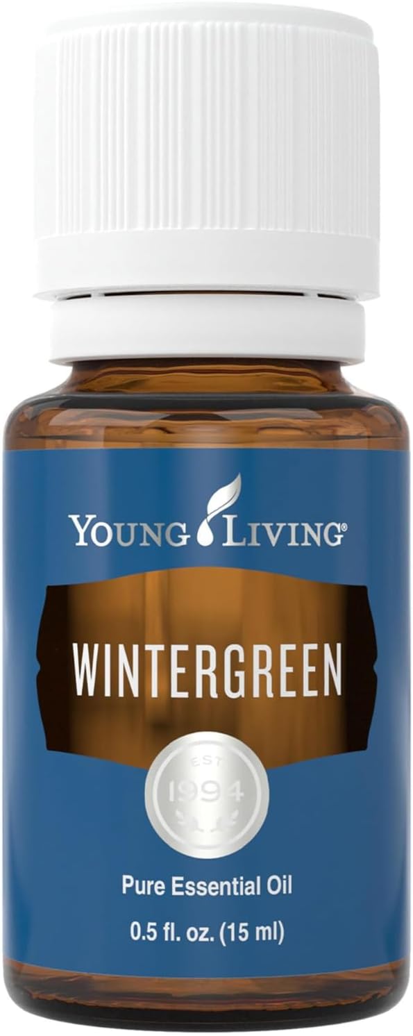 Wintergreen Pure Essential Oil 15ml by Young Living Essential Oil - Soothing Massage Oil - Experience a Refreshing and Invigorating Aura - Contains Cool & Minty Aroma